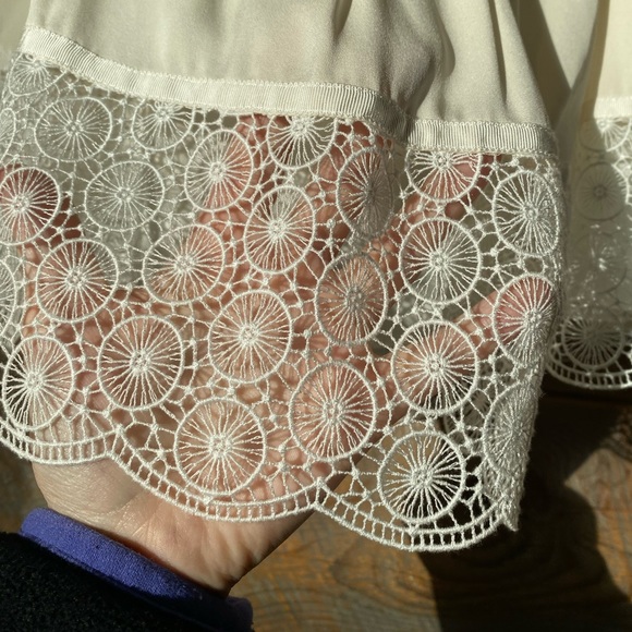 Diane Von Furstenburg Belita Silk Lace Ivory Skirt - Picture 8 of 14